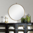 Renwil Azam 34" Tall Round Wall Mirror - Yellow