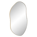 Renwil Noria 45" Tall Irregular Rectangular Oval Mirror - Burnished Brass