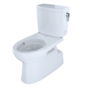 TOTO Vespin II 1G Two Piece Elongated 1.0 GPF Universal Height Skirted Toilet with Cefiontect and Right Hand Trip Lever