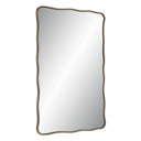 Renwil Basel 36" Tall Rectangular Irregular Mirror - Antique Brushed Brass