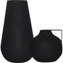 Renwil Roove Indoor Iron Vase - Matte Black