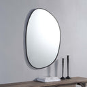 Renwil Bozeman 42" Tall Oval Wall Mirror - Black