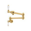 Italian Brass / Porcelain Lever Handle