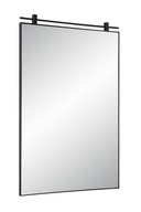 Renwil Titel 36" Tall Rectangular Mirror - Matte Black