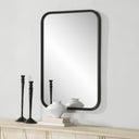 Renwil Kaja 36" Tall Rectangle Wall Mirror - Black