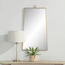 Renwil Ariadne 42" Tall Rectangular Mirror - Burnished Brass
