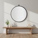 Renwil Rayden 38.5" Tall Round Wall Mirror - Black