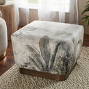 Renwil Tangle Indoor Poly-Velvet Ottoman - Print