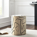 Renwil Rachelle Indoor Cotton Stool - Cream