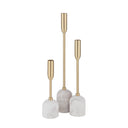 Renwil Marchesa Indoor Iron Set of 3 Tapered Candle Holder - Satin Brass