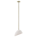 Renwil Corio 11.75" Wide 1-Light Chandelier - Glossy Off-White