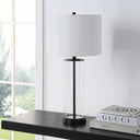 Everren Desdemona 28" Length Table Lamp (Set of 2) - Clear and Matte Black