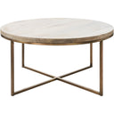 Renwil Liana Indoor Mango Wood Table - Antique Brass