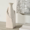 Renwil Adonia Indoor Porcelain Ceramic Vases - Te xtured Cream