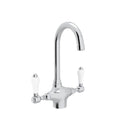 Polished Chrome / Porcelain Lever Handle