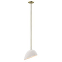 Renwil Corio 11.75" Wide 1-Light Chandelier - Glossy Off-White