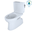 TOTO Vespin II 1G Two Piece Elongated 1.0 GPF Universal Height Skirted Toilet with Cefiontect and Right Hand Trip Lever