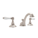Satin Nickel / Porcelain Lever Handle