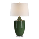 Everren Pesca 30.75" Height Table Lamp - Crackled Olive Green