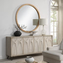 Renwil Rita 48" H x 48" W Wall Mirror - Brown