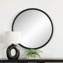 Renwil Namur 36" Tall Round Mirror - Matte Black