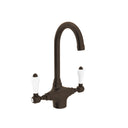 Tuscan Brass / Porcelain Lever Handle