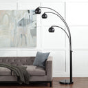 Renwil Folia 87" Tall Matte Black Floor Lamp with Dome Iron Shade