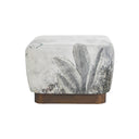 Renwil Tangle Indoor Poly-Velvet Ottoman - Print